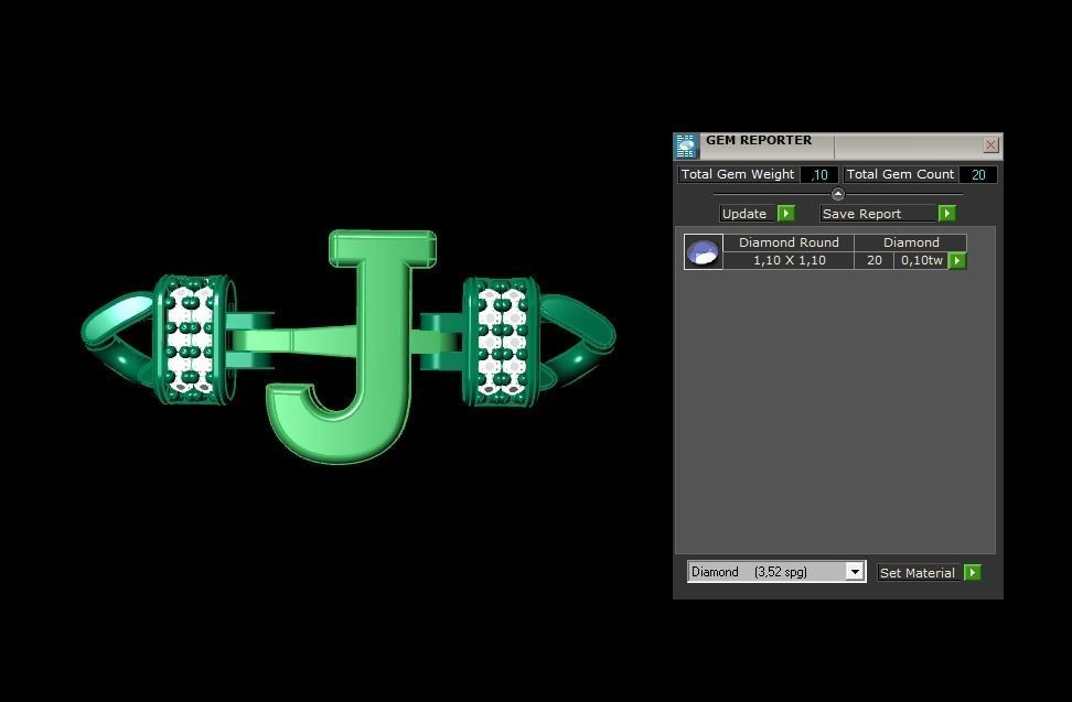 J Alphabet Bracelet 3D Model 3D print model_1