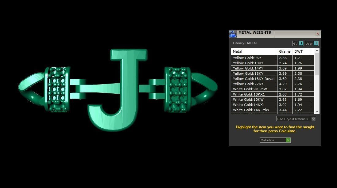 J Alphabet Bracelet 3D Model 3D print model_2