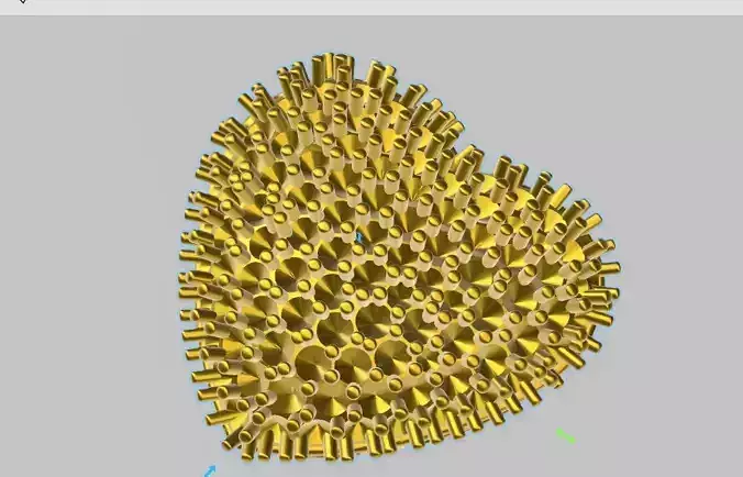 Heart pave pendant stl verified 3D print model