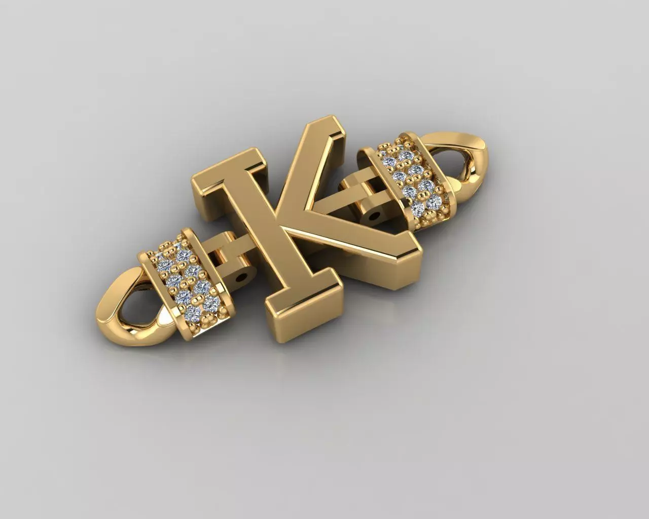K Alphabet Bracelet 3D Model 3D print model_0