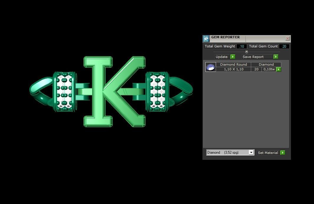 K Alphabet Bracelet 3D Model 3D print model_1