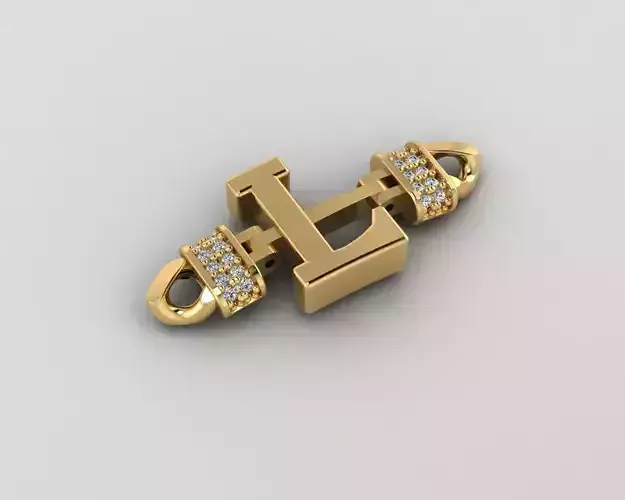 L Alphabet Bracelet 3D Model 3D print model