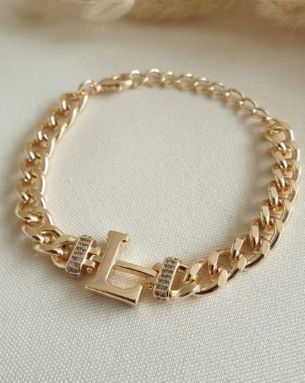 L Alphabet Bracelet 3D Model 3D print model_3