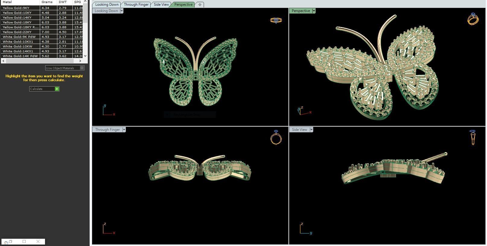 butterfly brooch 3D print model_1