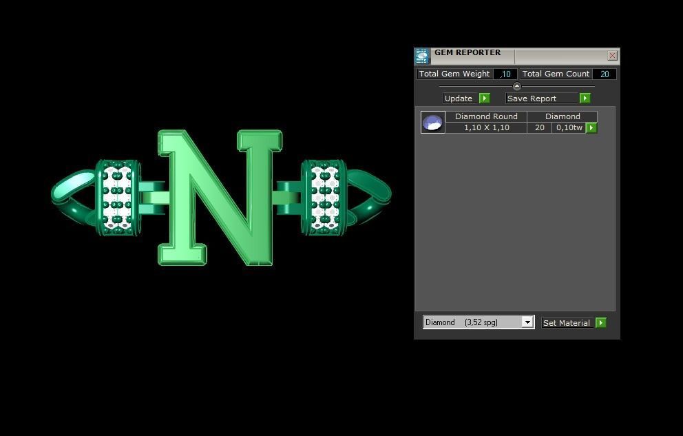 N Alphabet Bracelet 3D Model 3D print model_1