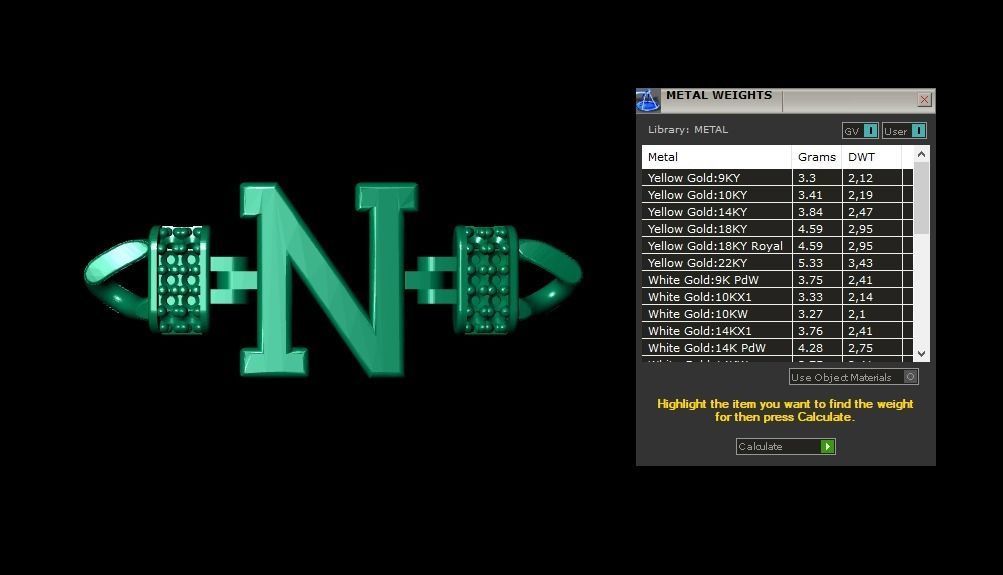 N Alphabet Bracelet 3D Model 3D print model_2