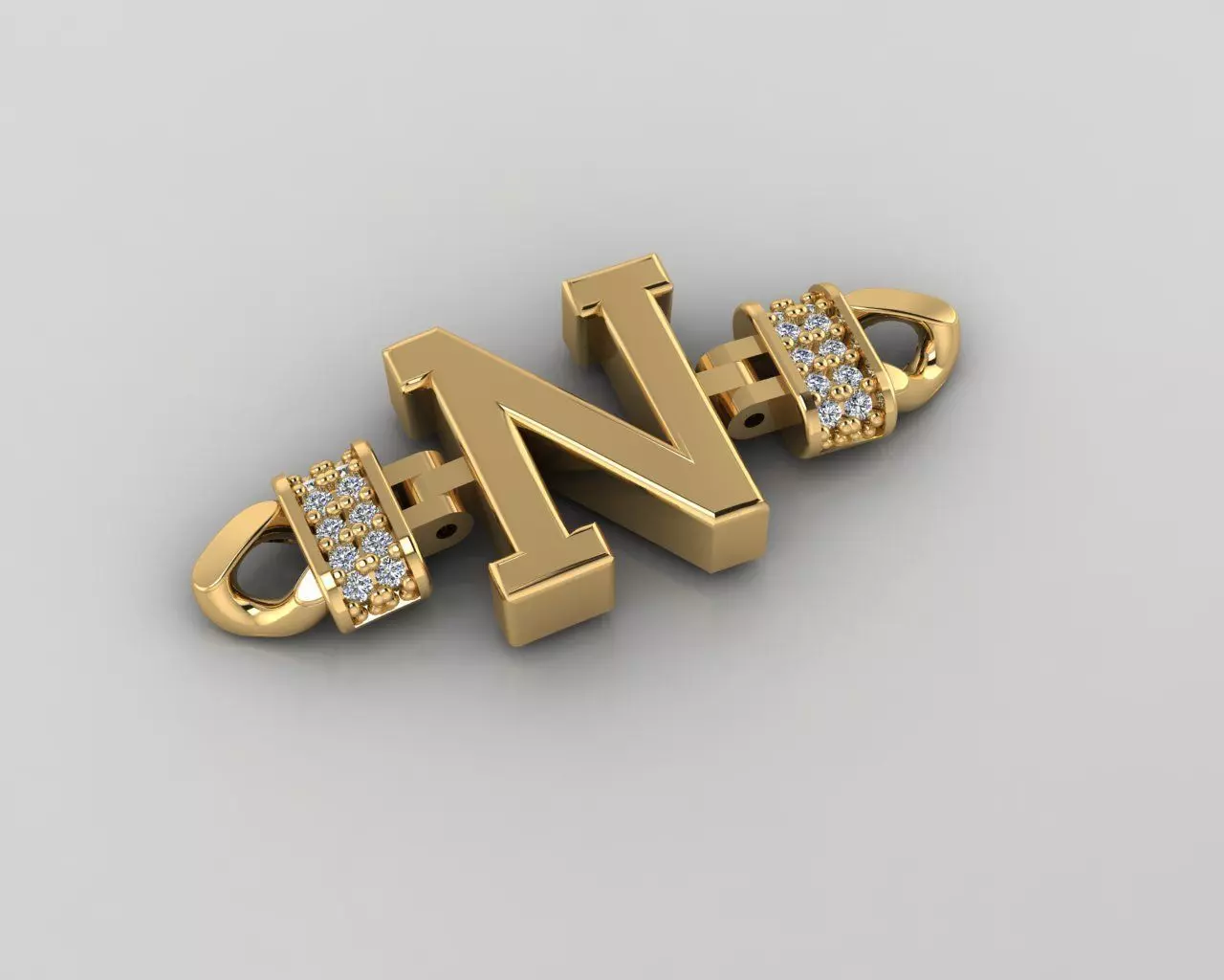 N Alphabet Bracelet 3D Model 3D print model_0