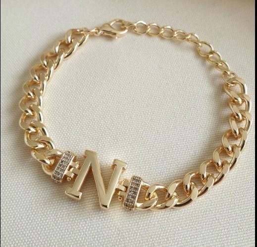 N Alphabet Bracelet 3D Model 3D print model_3