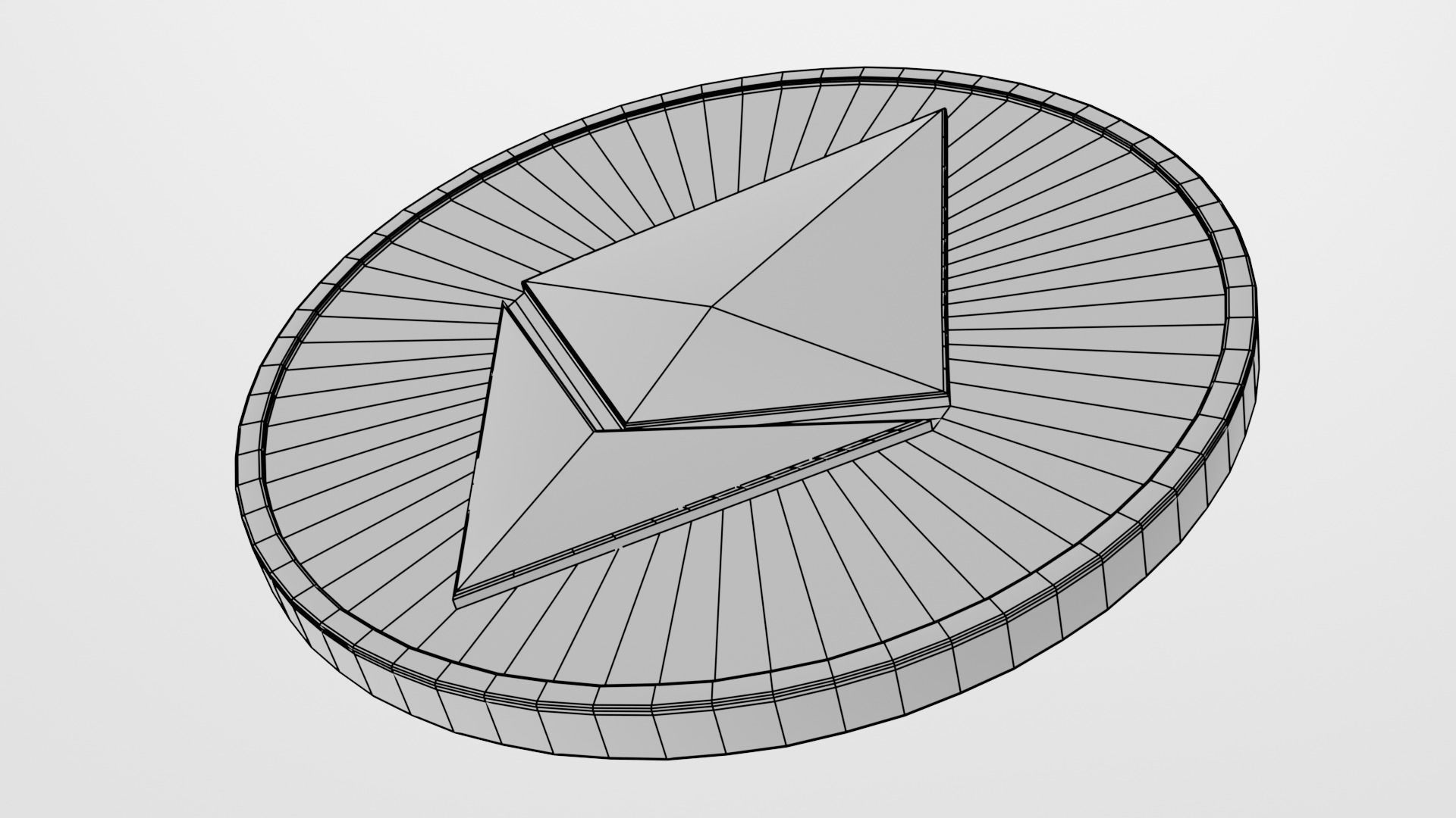 3D model Ethereum coin Low-poly 3D model Gold VR / AR / low-poly | CGTrader
