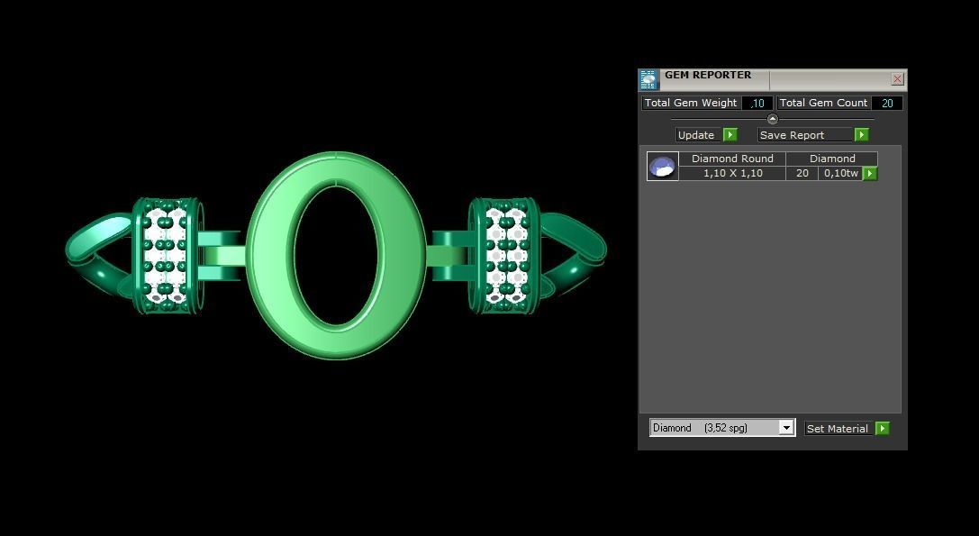 O Alphabet Bracelet 3D Model 3D print model_1