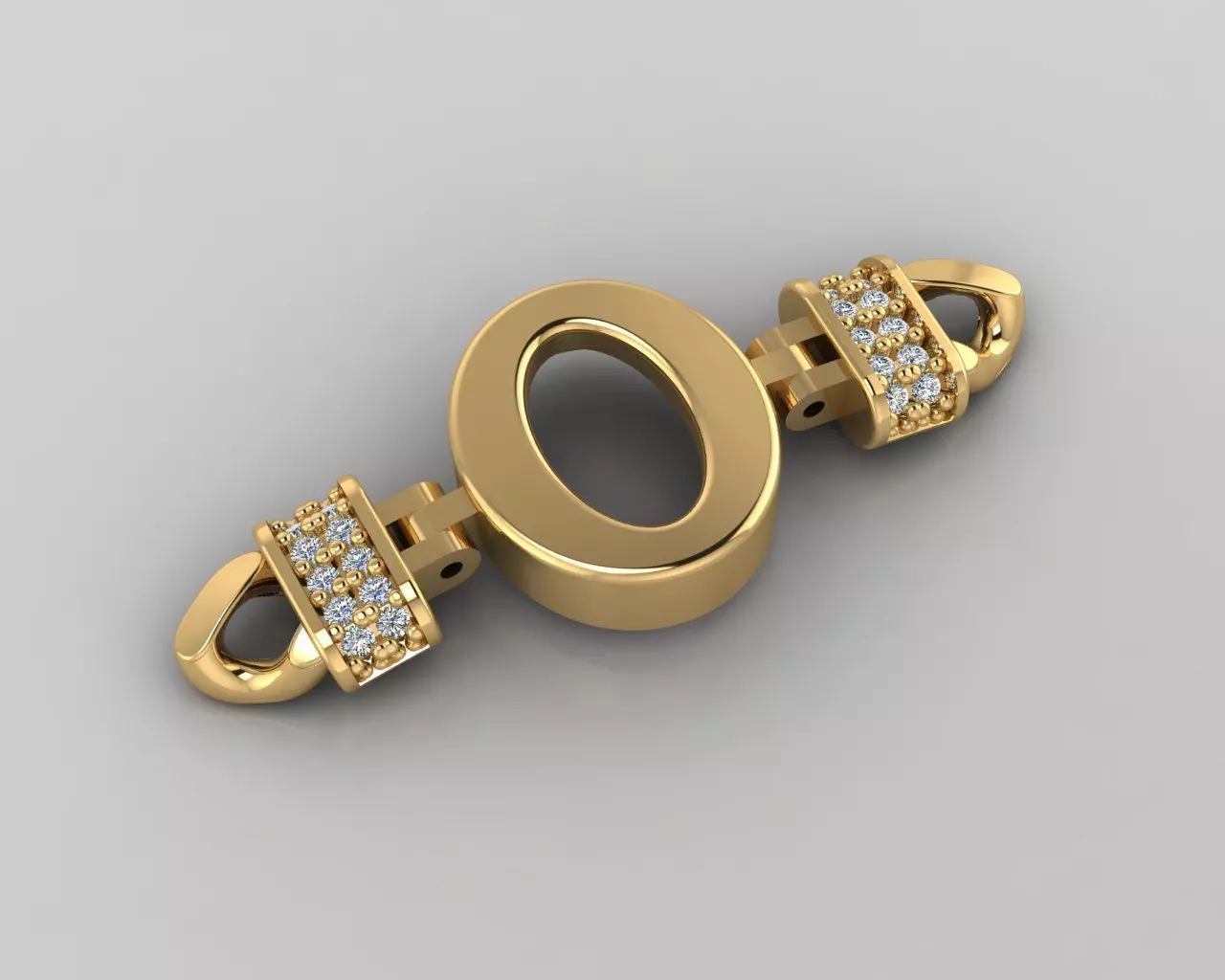 O Alphabet Bracelet 3D Model 3D print model_0