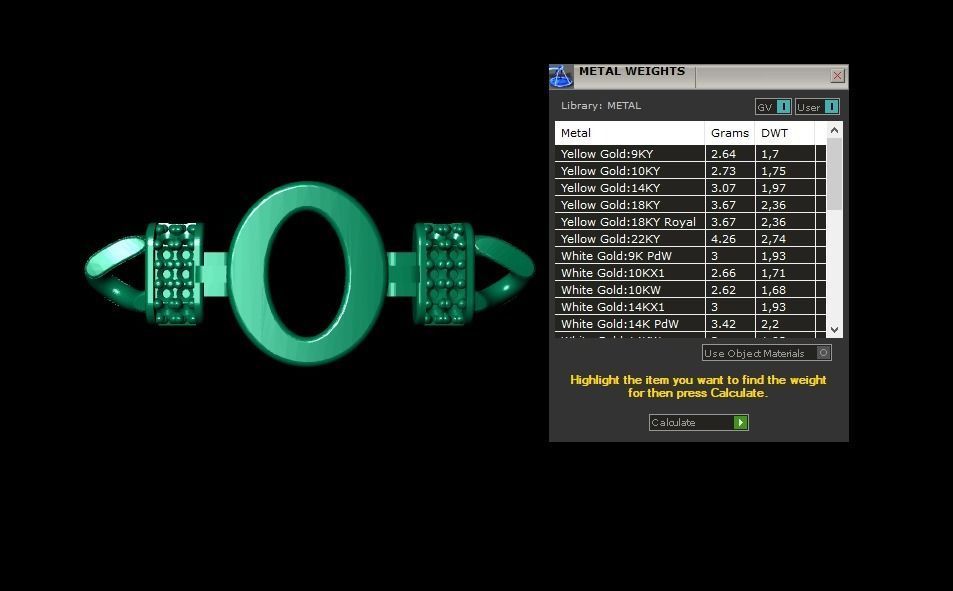 O Alphabet Bracelet 3D Model 3D print model_2