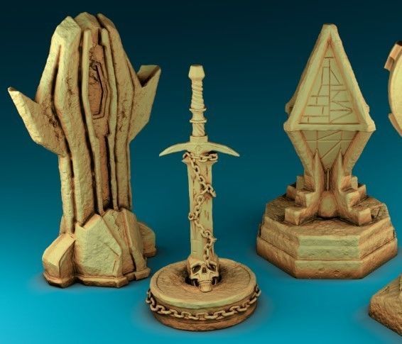 Full set interior of the village 3D print model_5