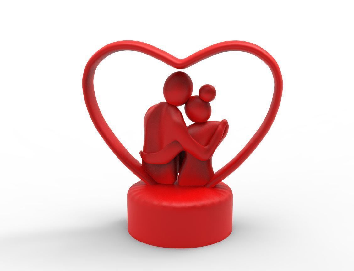 Valentine gift for lovers A Lovely couple 3D print model_1