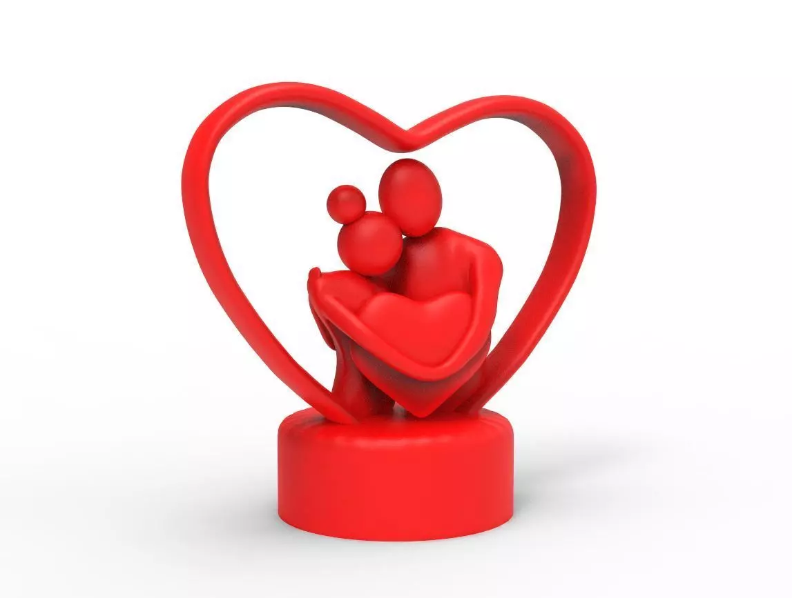 Valentine gift for lovers A Lovely couple 3D print model_0