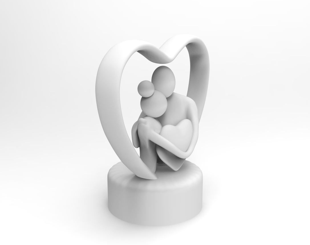 Valentine gift for lovers A Lovely couple 3D print model_5