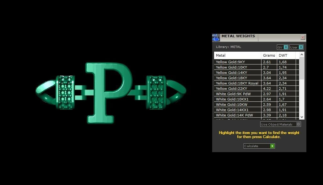 P Alphabet Bracelet 3D Model 3D print model_2
