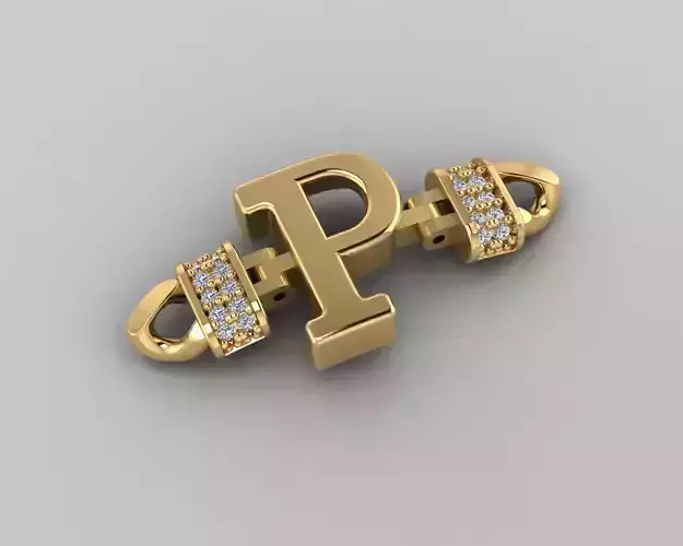 P Alphabet Bracelet 3D Model 3D print model