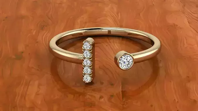 Jewelry Alphabet Ring I