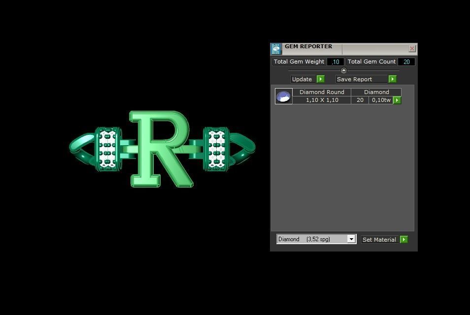 R Alphabet Bracelet 3D Model 3D print model_1