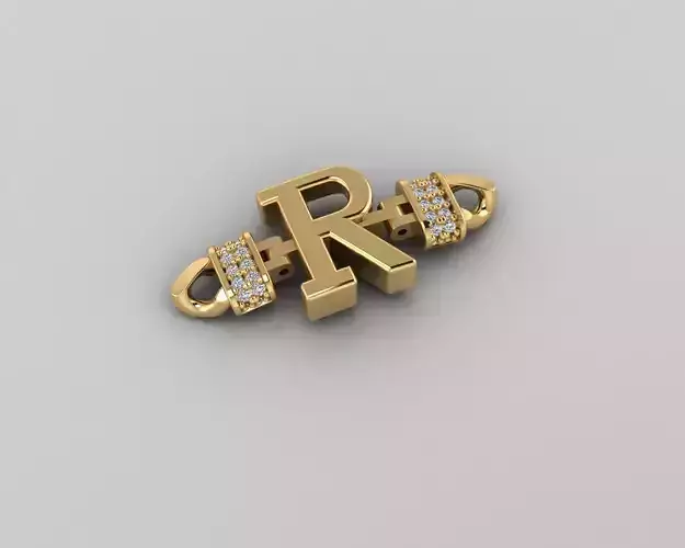 R Alphabet Bracelet 3D Model 3D print model