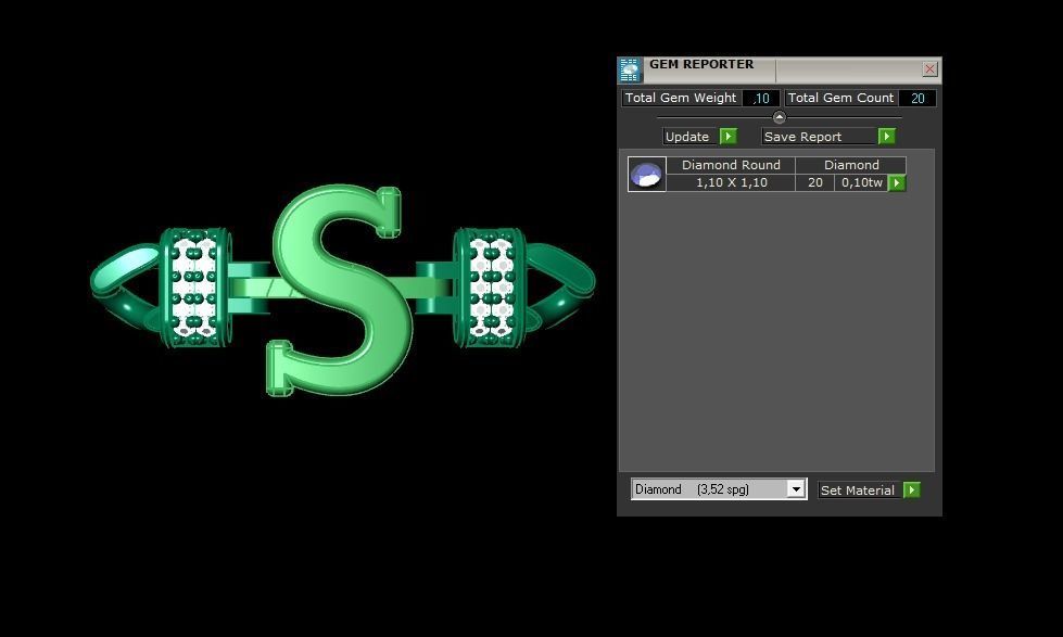 S Alphabet Bracelet 3D Model 3D print model_1