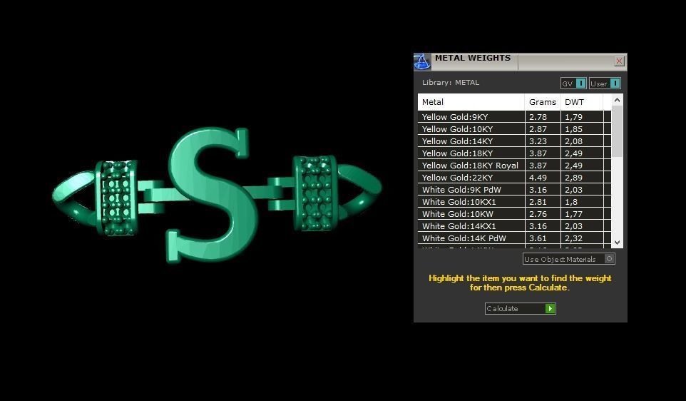 S Alphabet Bracelet 3D Model 3D print model_2