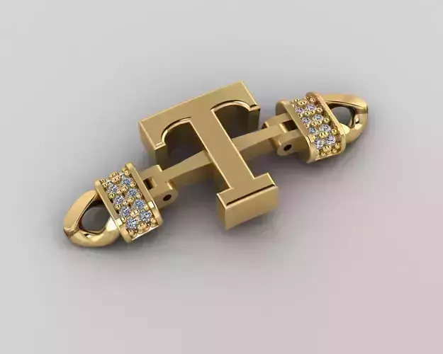 T Alphabet Bracelet 3D Model 3D print model