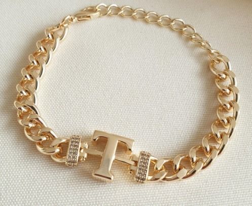 T Alphabet Bracelet 3D Model 3D print model_3