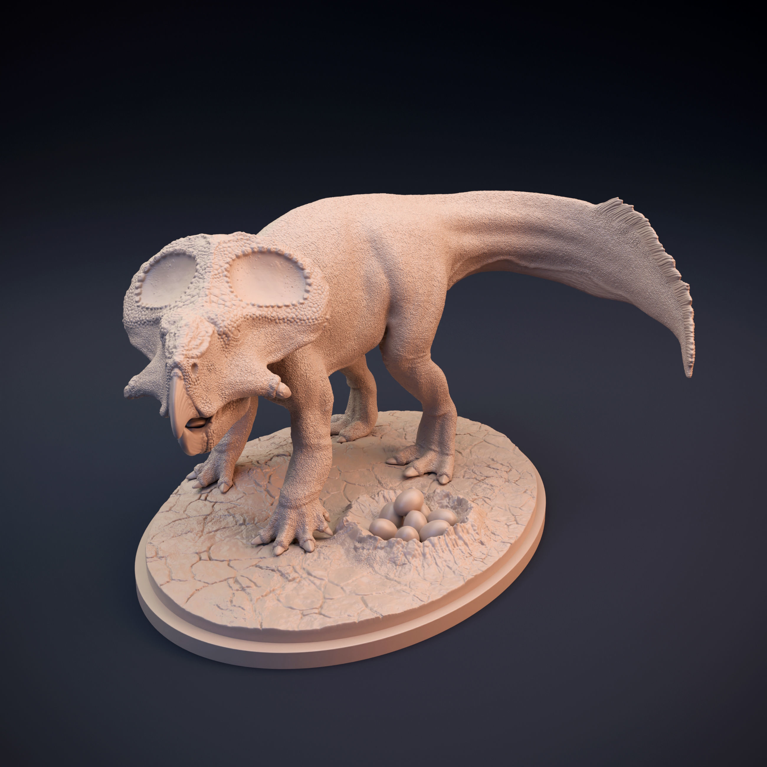 Protoceratops protecting nest intended for 3D printing 3D print model_2
