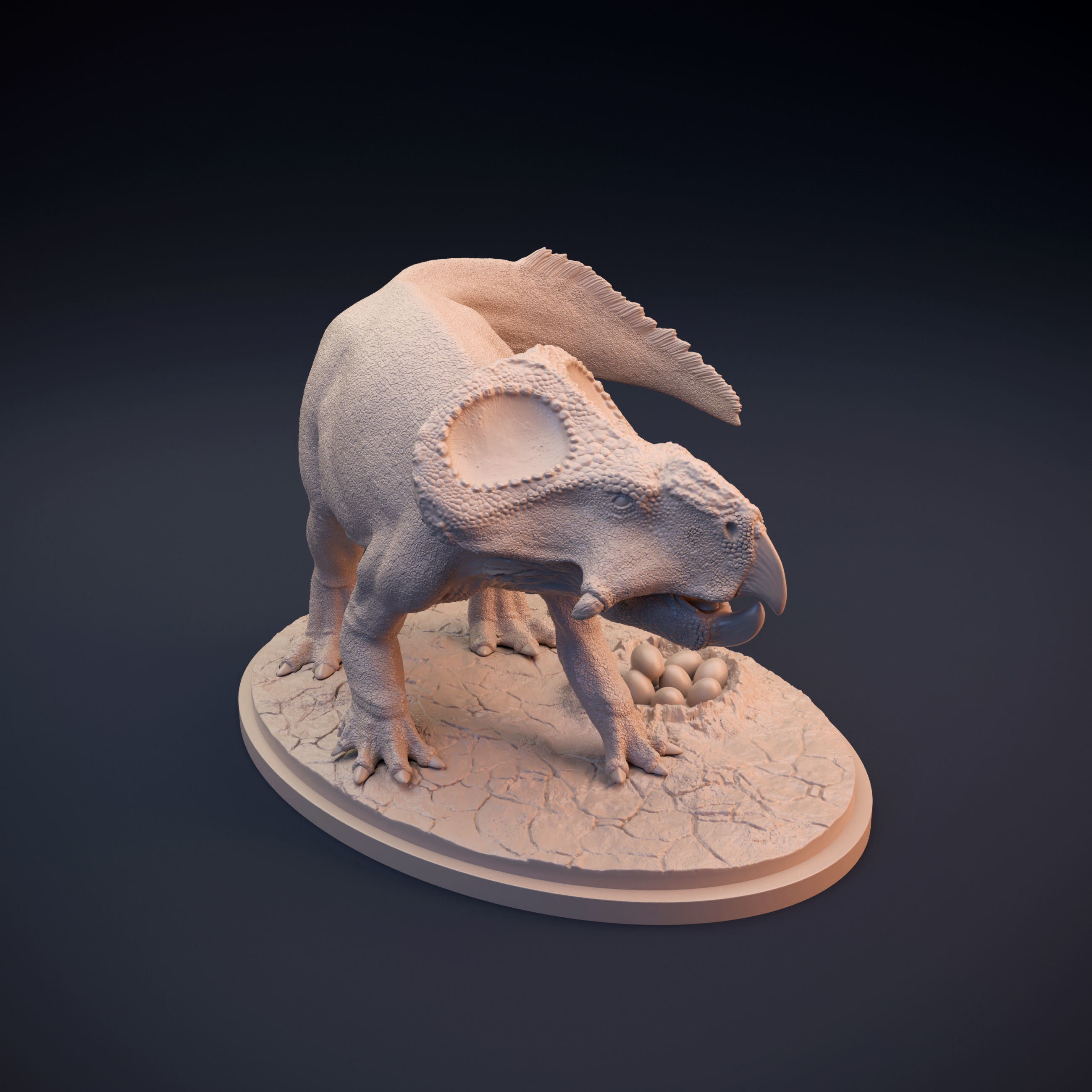 Protoceratops protecting nest intended for 3D printing 3D print model_1