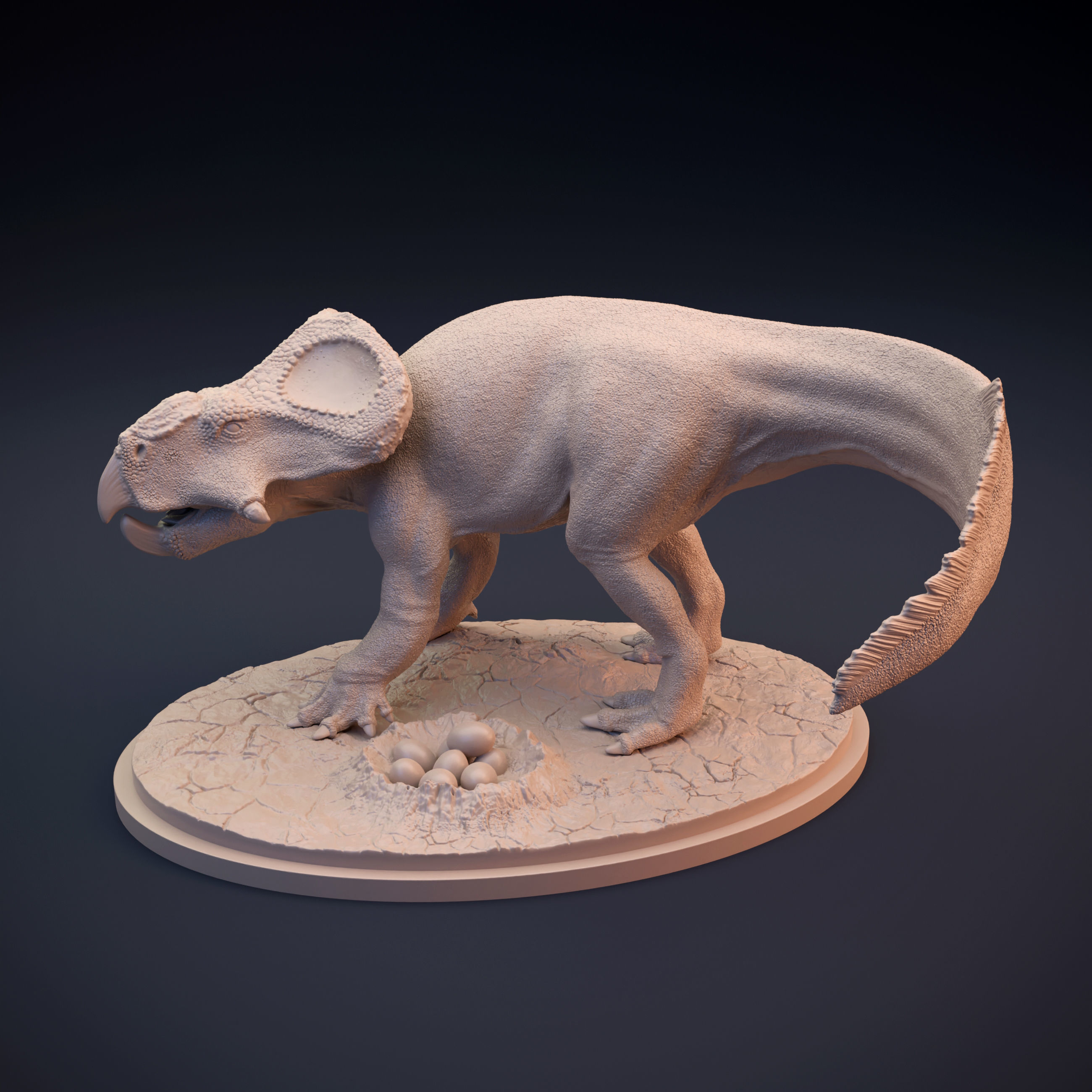 Protoceratops protecting nest intended for 3D printing 3D print model_4
