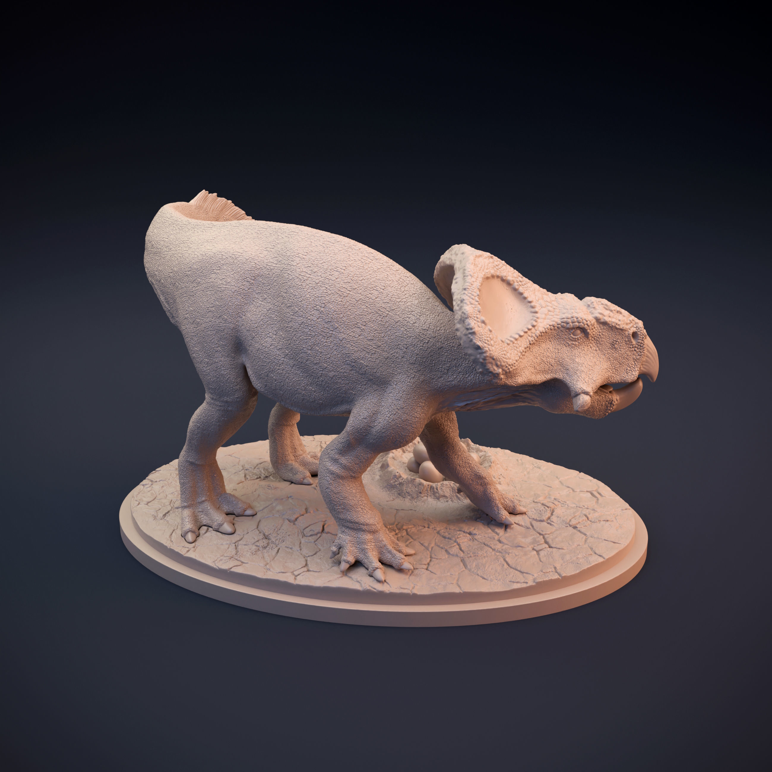Protoceratops protecting nest intended for 3D printing 3D print model_3