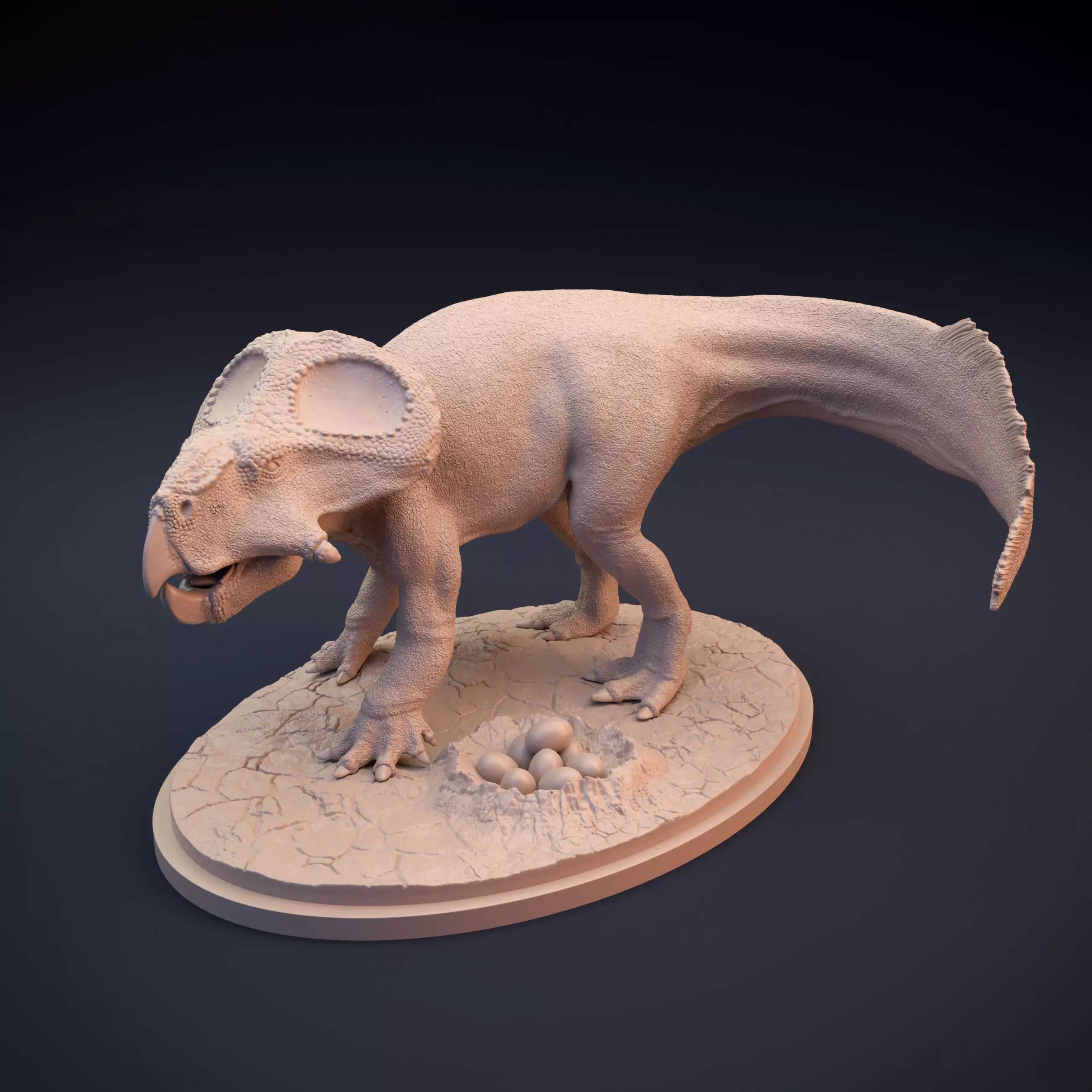 Protoceratops protecting nest intended for 3D printing 3D print model_0