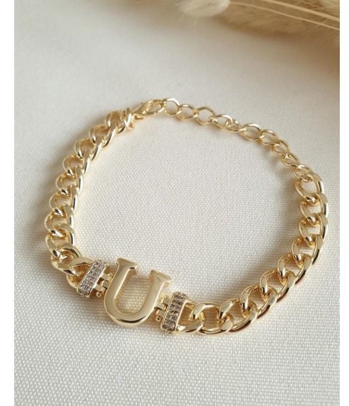 U Alphabet Bracelet 3D Model 3D print model_3
