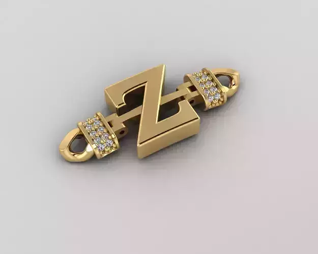 Z Alphabet Bracelet 3D Model