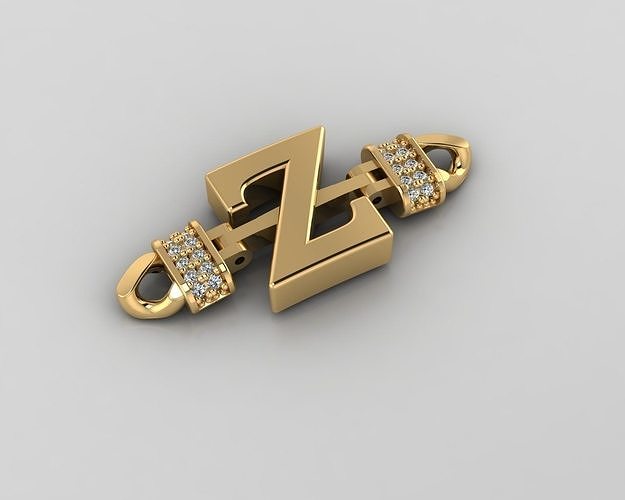 Z Alphabet Bracelet 3D Model 3D print model