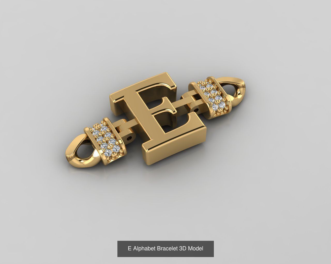  Alphabet Bracelet 3D Model 3D Model Collection_7