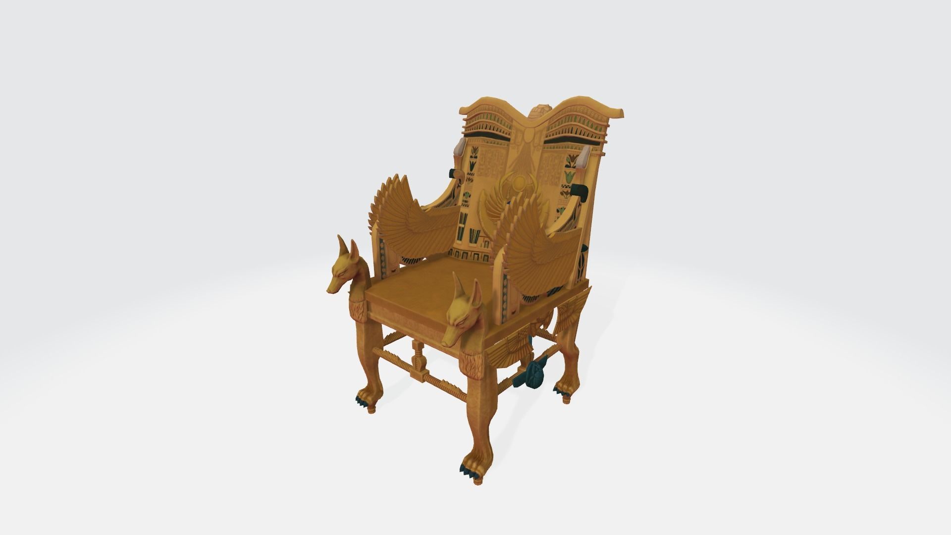 Egypt chair Tutankhamun 3D model_16