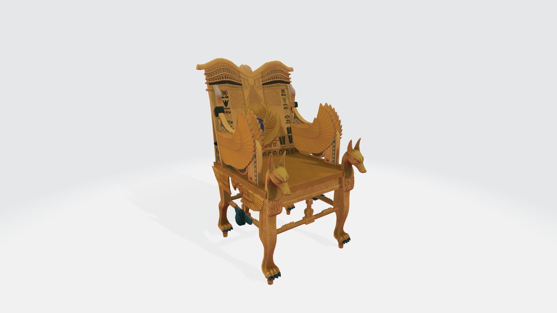 Egypt chair Tutankhamun 3D model_13
