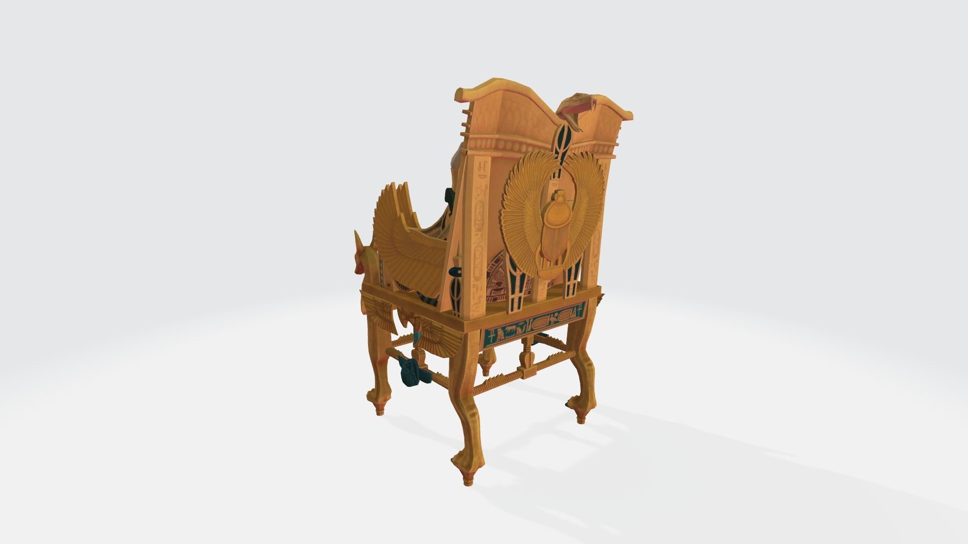 Egypt chair Tutankhamun 3D model_14