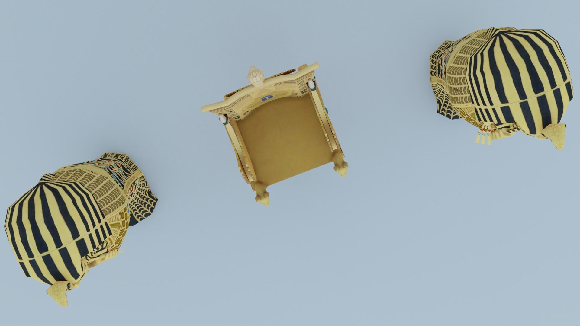 Egypt chair Tutankhamun 3D model_5