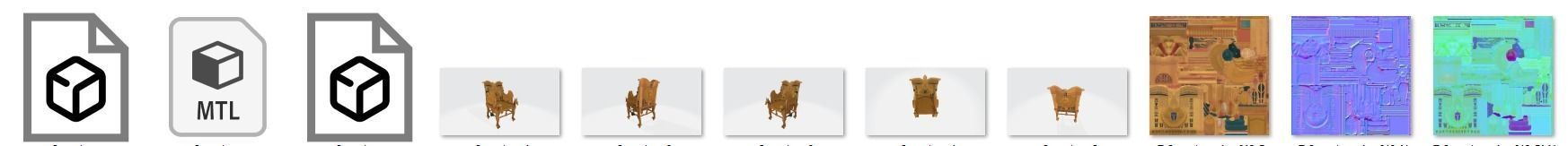 Egypt chair Tutankhamun 3D model_18