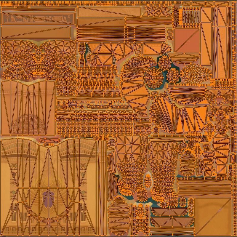 Egypt chair Tutankhamun 3D model_6