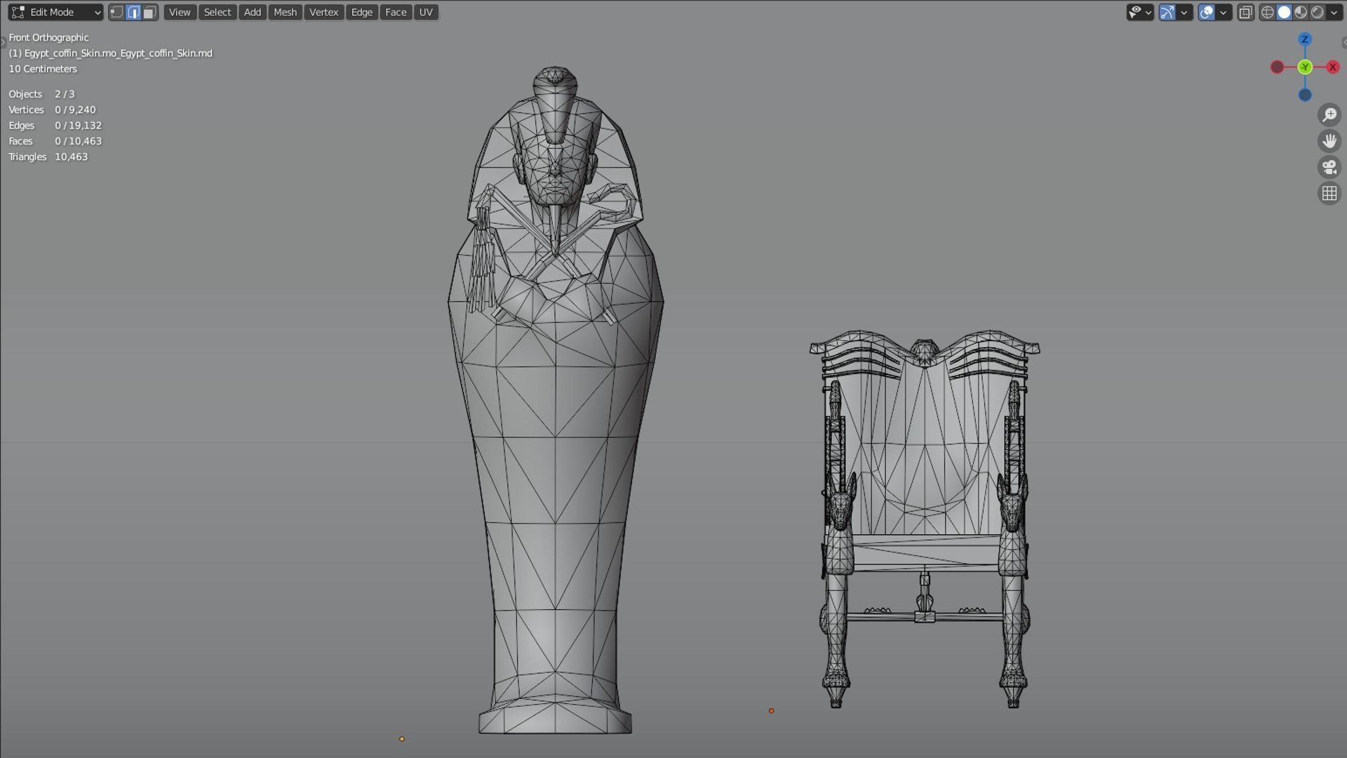 Egypt chair Tutankhamun 3D model_7