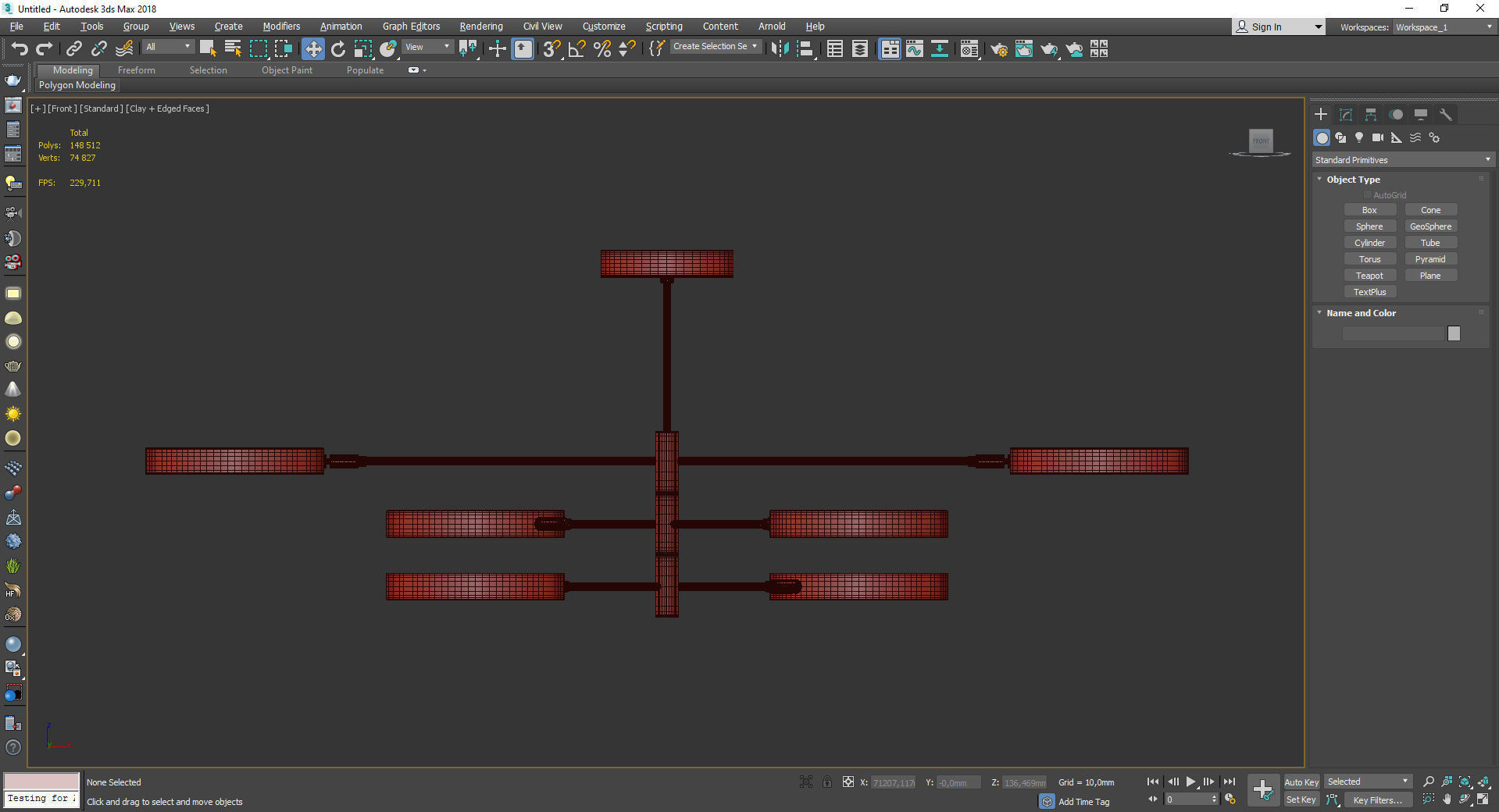 Sistema Solare chandelier Low-poly 3D model_2