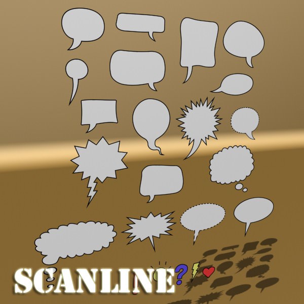 23 Speech Bubbles Collection 3D model_12