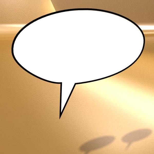 23 Speech Bubbles Collection 3D model_4