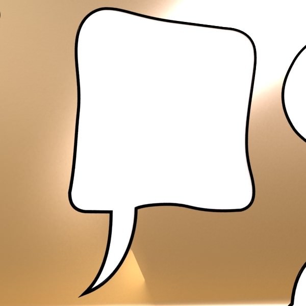 23 Speech Bubbles Collection 3D model_10