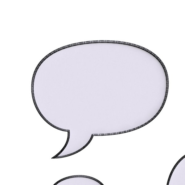 23 Speech Bubbles Collection 3D model_18